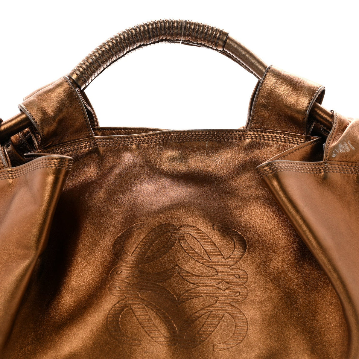 Metallic Nappa Aire Shoulder Bag Bronce