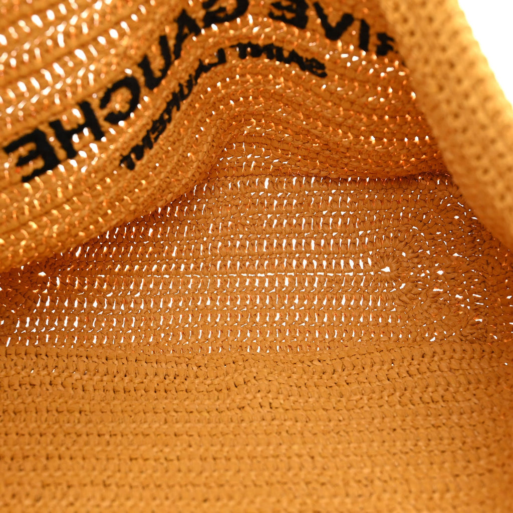 Raffia Rive Gauche Tote Yellow