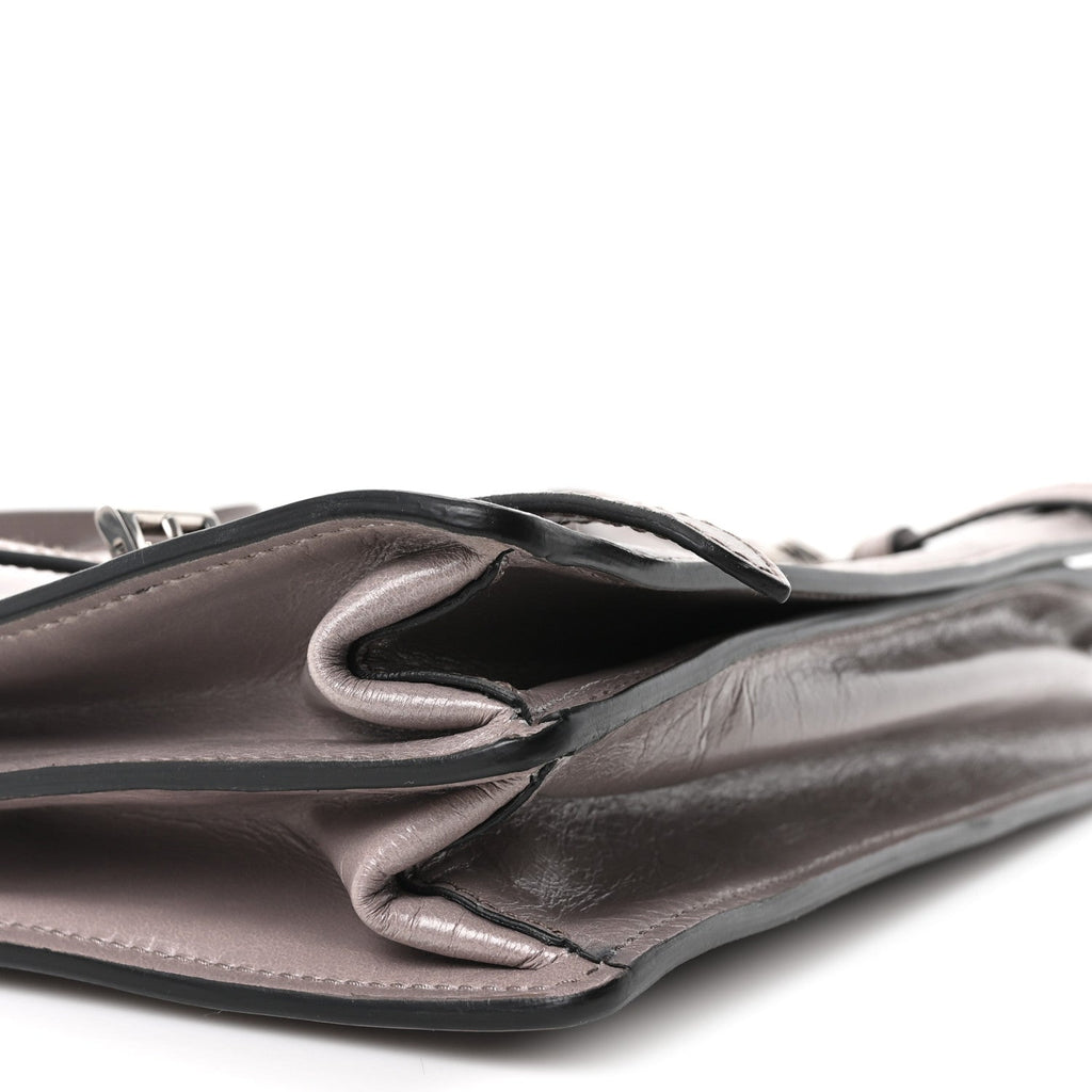 Glossy Calfskin Medium Sound Shoulder Bag Peltro
