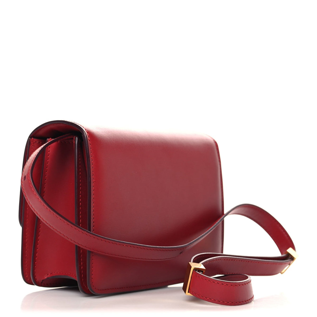 Box Calfskin Small Classic Box Flap Bag Red