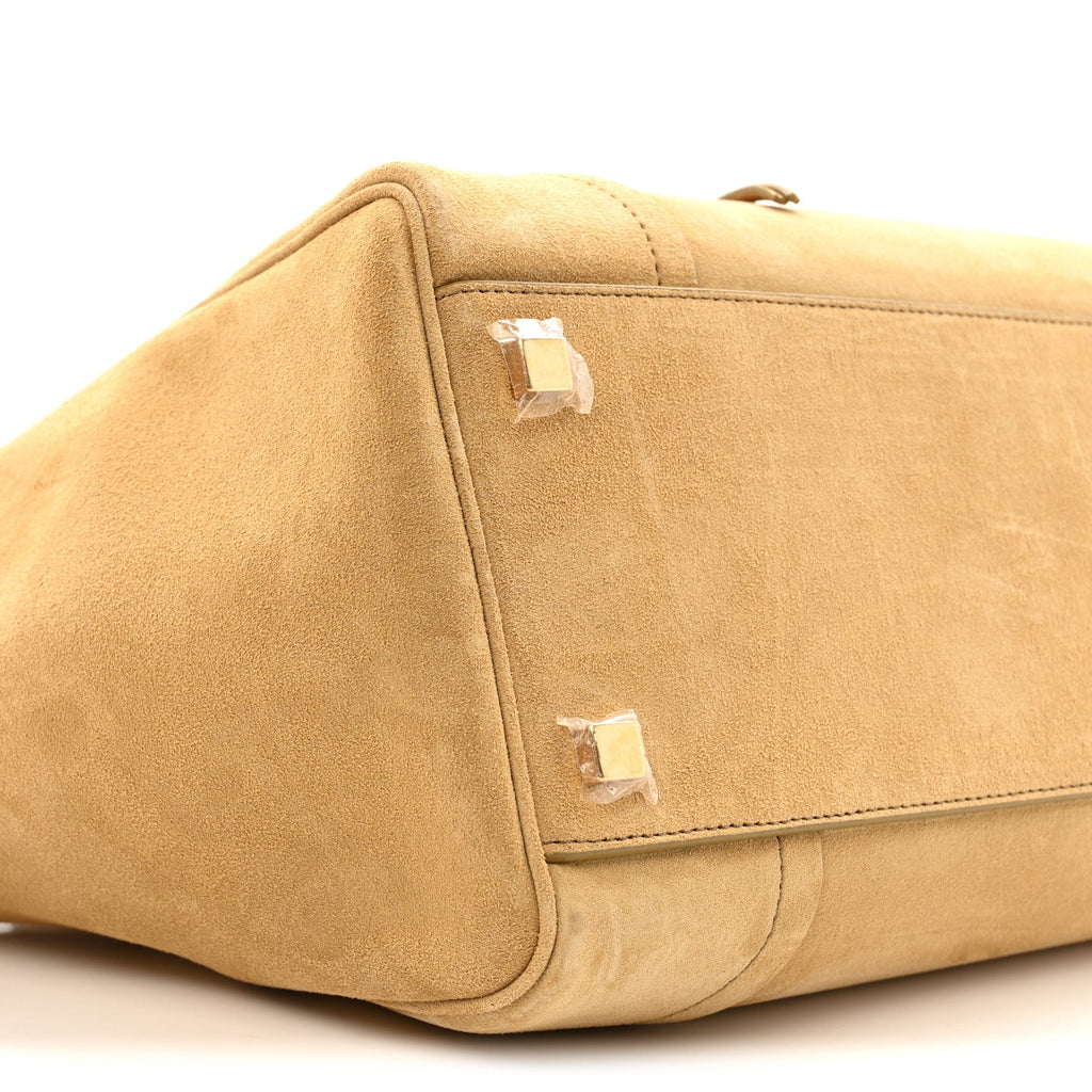 Suede Calfskin Medium New Luggage Beige