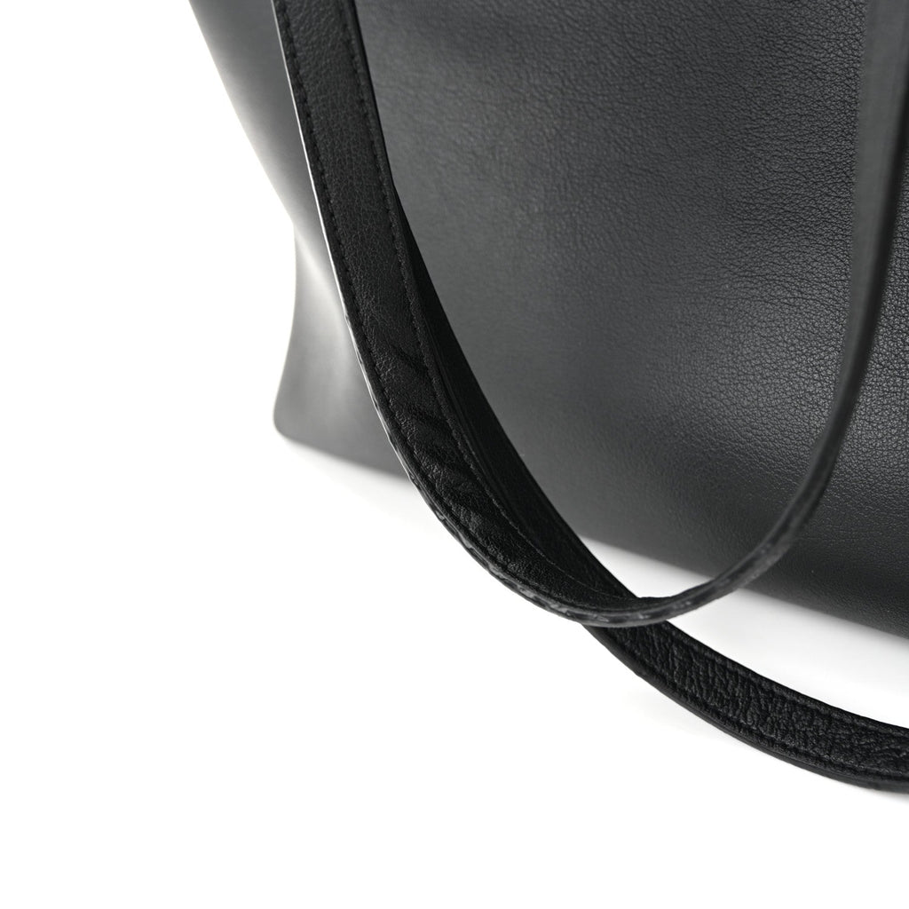 Calfskin Large Shopping Tote Black