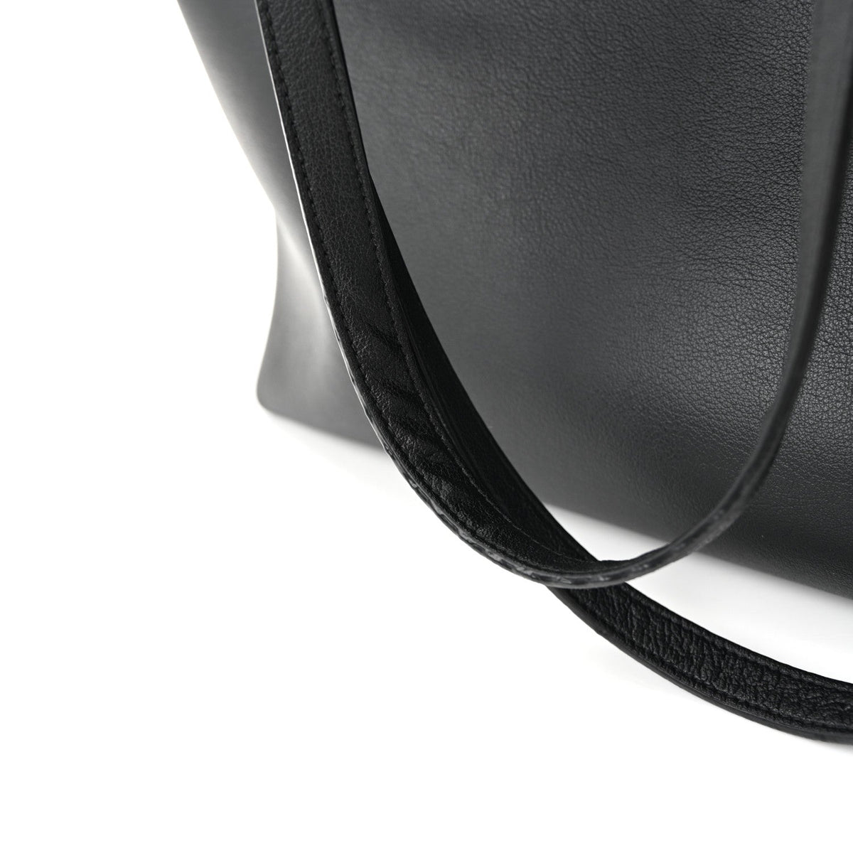 Calfskin Large Shopping Tote Black
