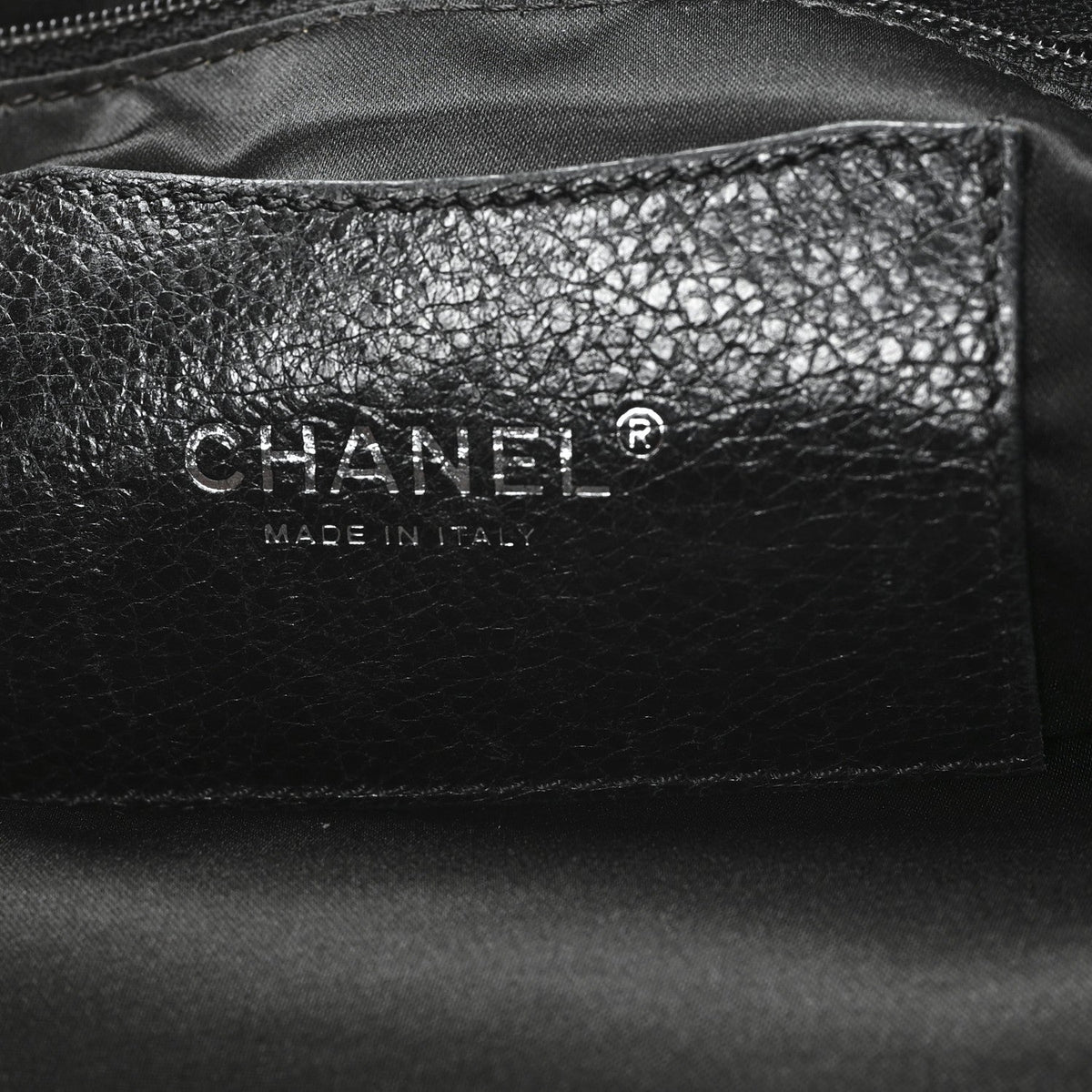 Glazed Calfskin Large On The Road Tote Black