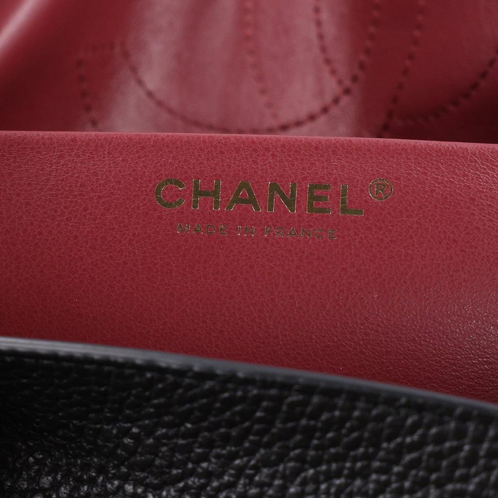 Grained Calfskin Small Souplissimo Maxi Flap Black