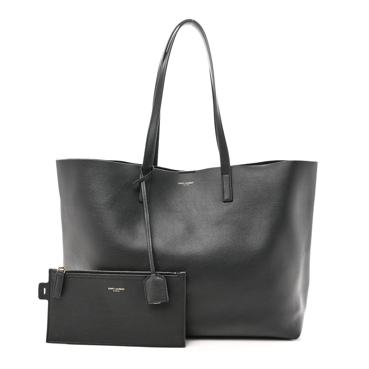 Calfskin Large Shopping Tote Black