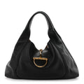 Grained Calfskin Softbit Maxi Shoulder Bag Black