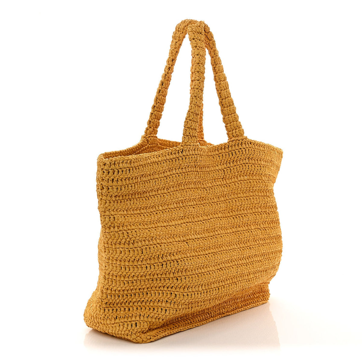 Raffia Rive Gauche Tote Yellow
