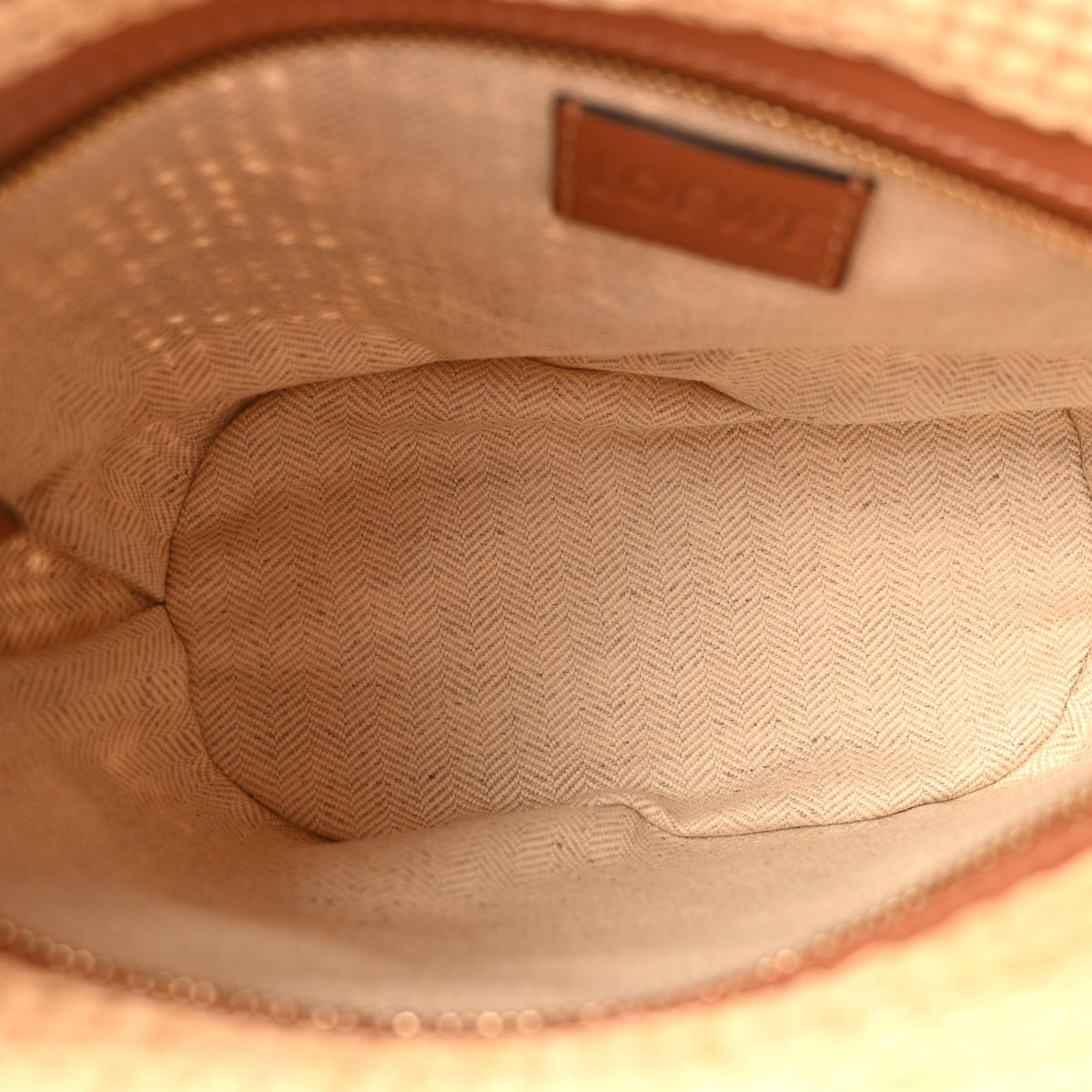 Calfskin Raffia Paulas Ibiza Pochette Bag Natural Tan