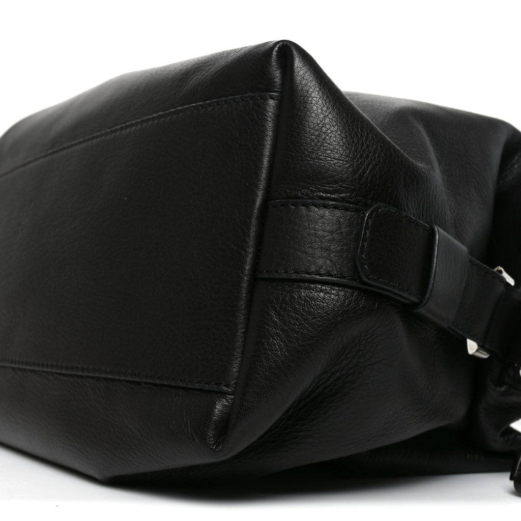Waxy Grained Calfskin Medium Nightingale  Black