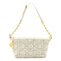 Tweed Cannage DiorStar Hobo Bag White Gold