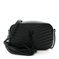 Grain De Poudre Matelasse Monochrome Monogram Mini Lou Camera Bag Black