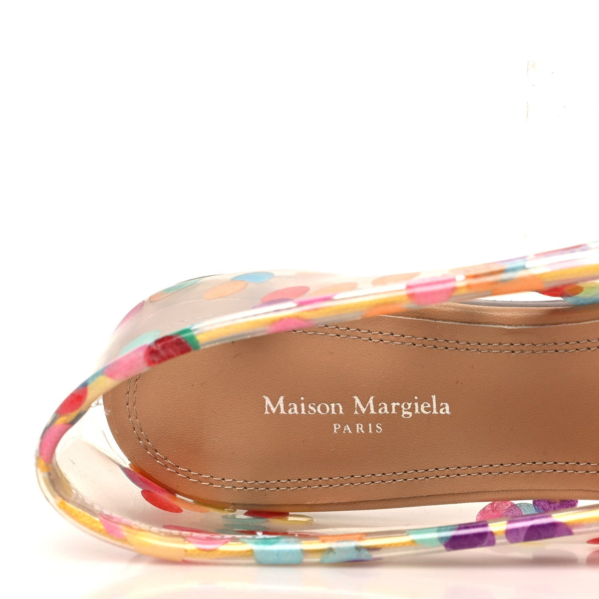 PVC Confetti Printed Tabi Ballerina Flats 39 Multicolor