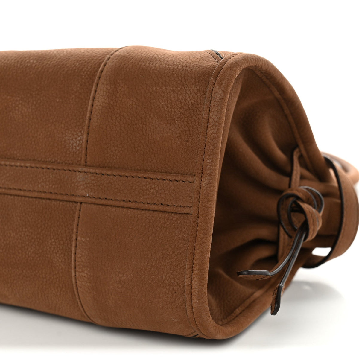 Nubuck Triangle Medium Bonnie Shoulder Bag Cacao