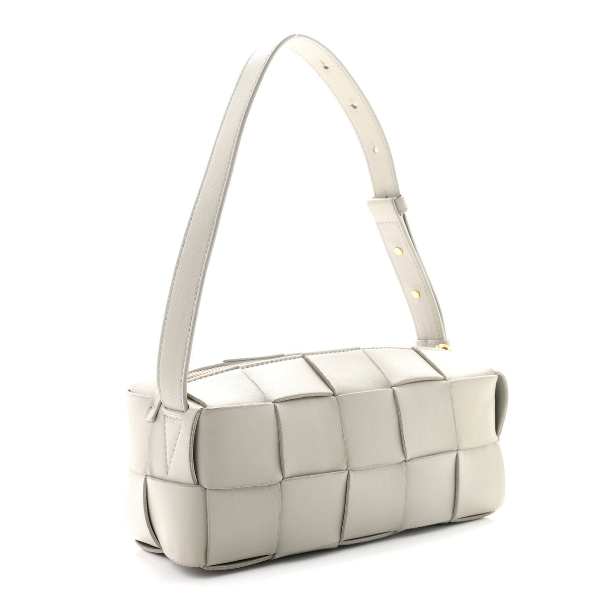 Lambskin Maxi Intrecciato Small Brick Cassette Bag Agate Grey