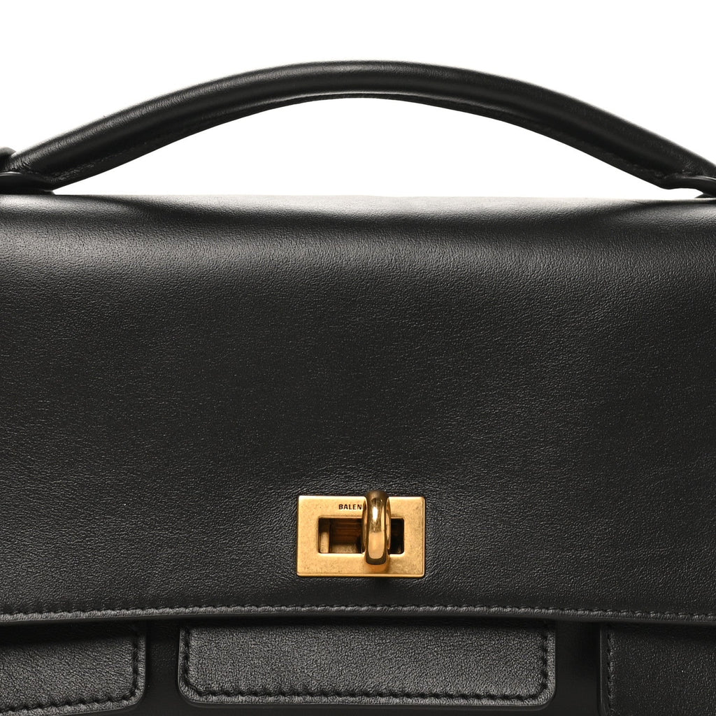 Smooth Calfskin Small Bel Air Clutch On Strap Black Black