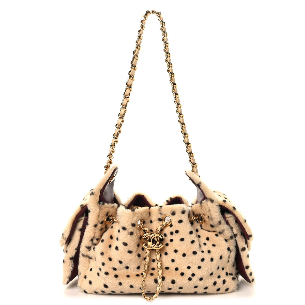 Pony Hair Mini Chanel 25 Handbag Beige Black
