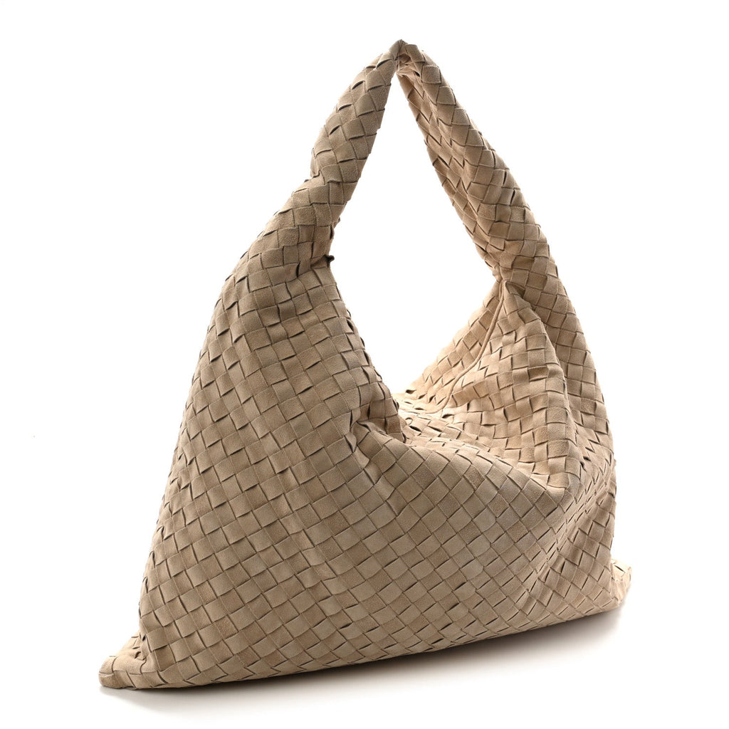Suede Intrecciato Large Hop Mastice