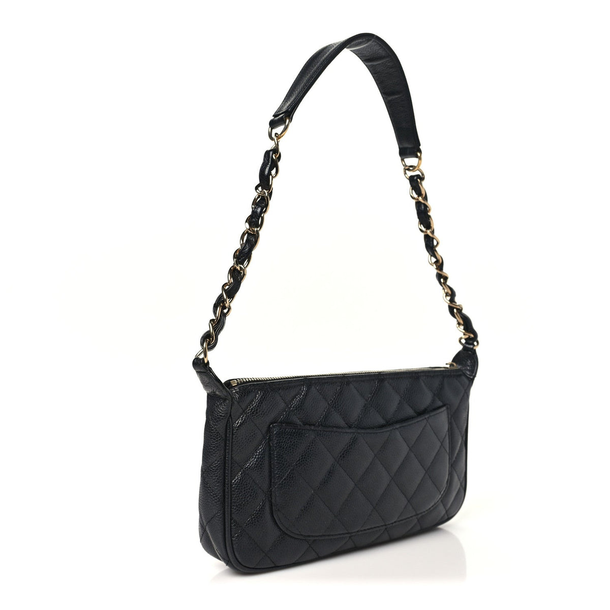 Caviar Quilted CC Shoulder Bag Black