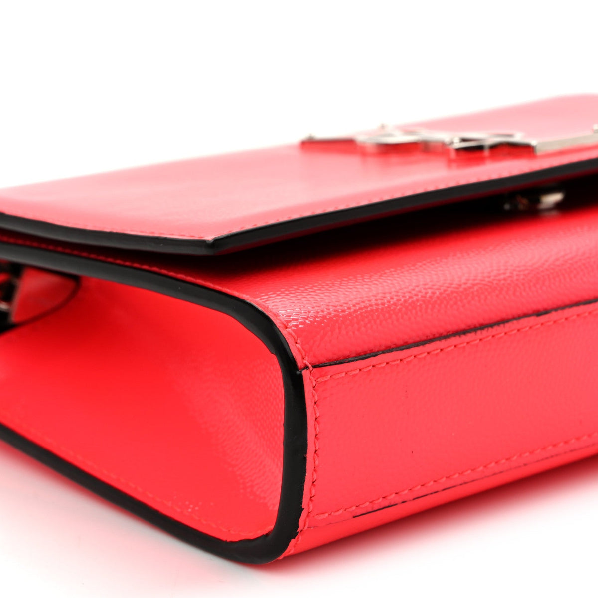 Patent Grain de Poudre Small Monogram Kate Satchel Neon Pink