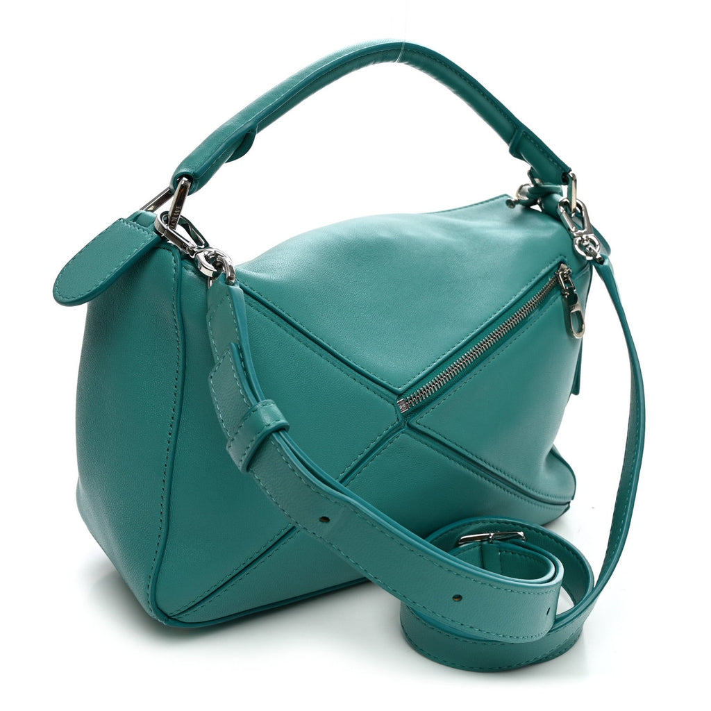 Nappa Lambskin Small Featherlight Puzzle Bag Aquamarine