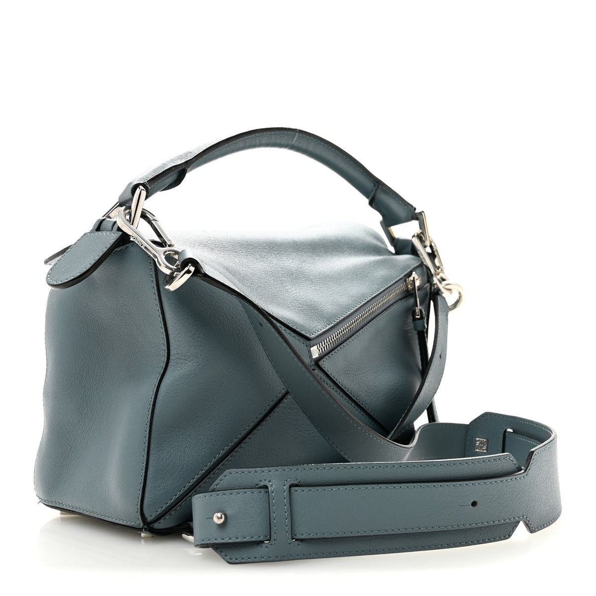 Calfskin Small Puzzle Bag Stone Blue