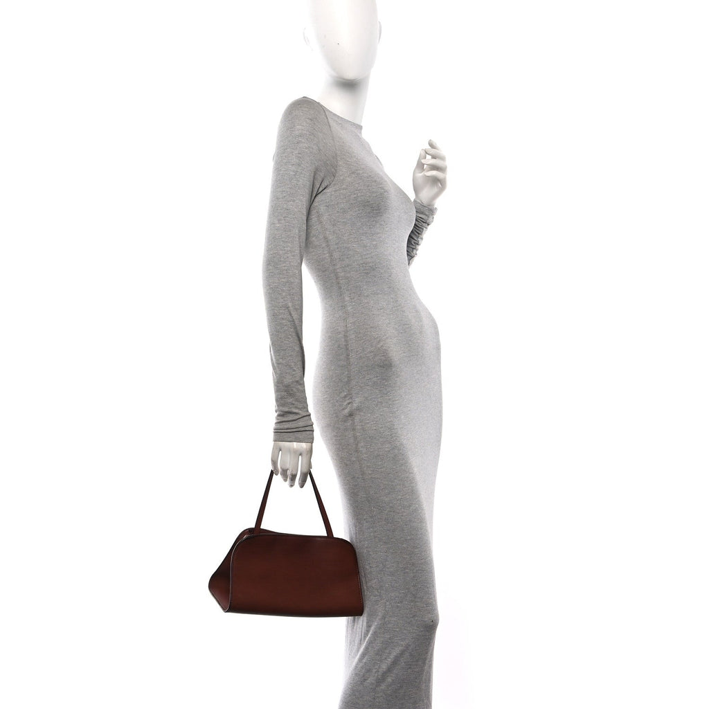 Polished Saddle Calfskin Peggy Clutch New Burgundy