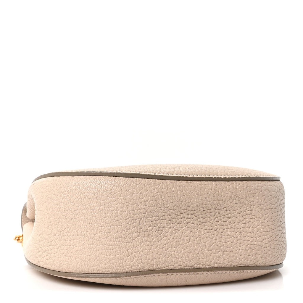 Grained Lambskin Drew Shoulder Bag Abstract White
