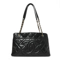 Caviar Quilted Timeless CC Soft Tote Black