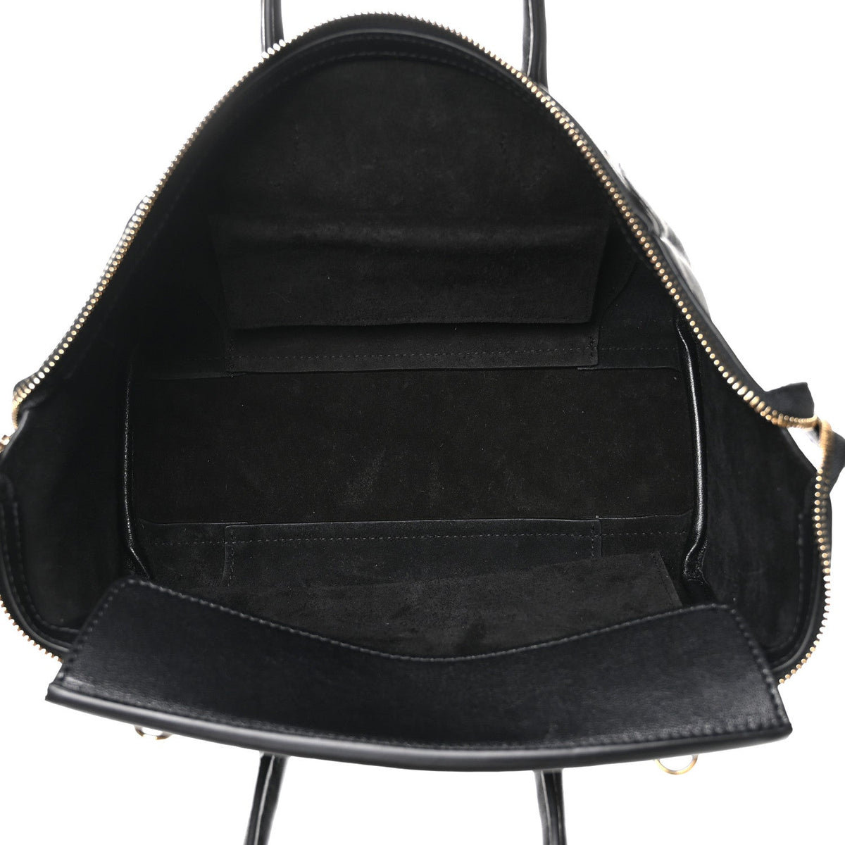 Supple Shiny Lambskin Little New Luggage Black