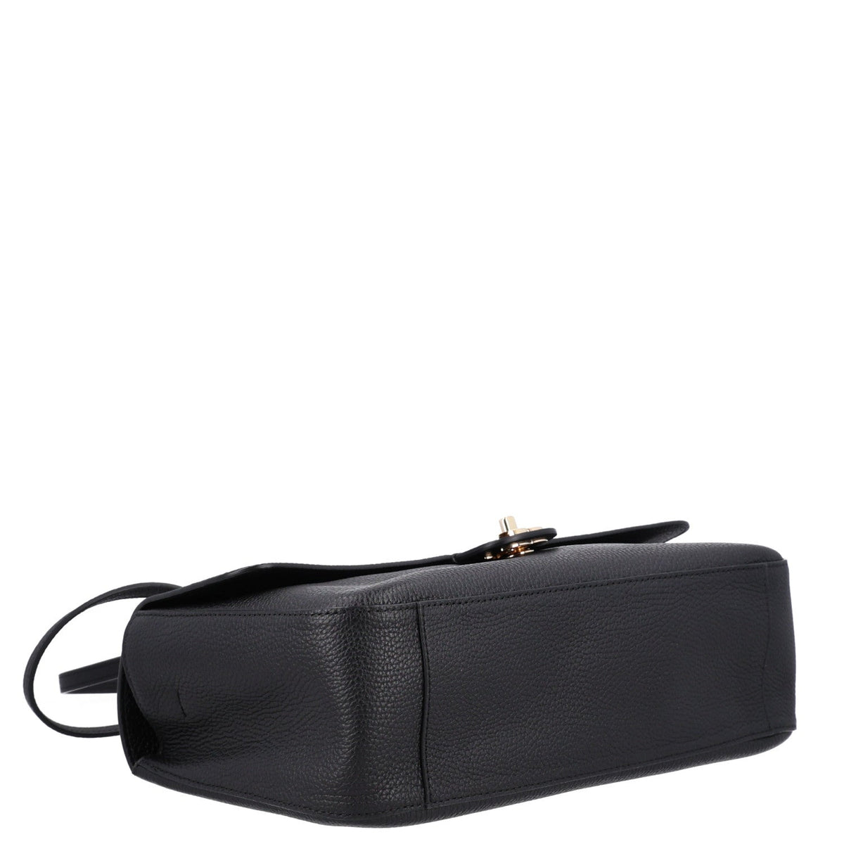 Grained Calfskin Small Souplissimo Maxi Flap Black