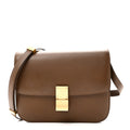 Box Calfskin Medium Classic Box Flap Bag Camel