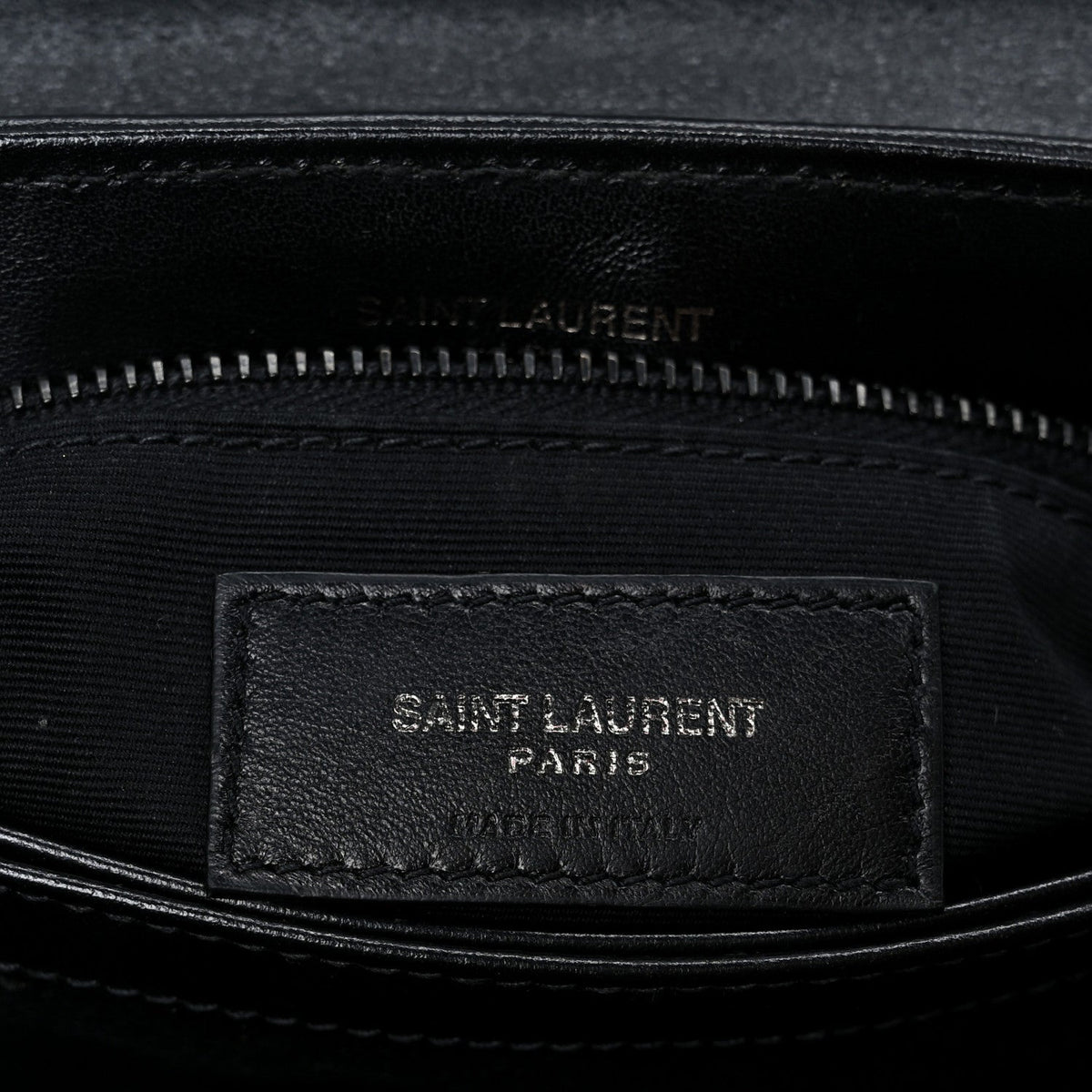 Calfskin Y Quilted Monogram Monochrome Toy Loulou Crossbody Bag Black