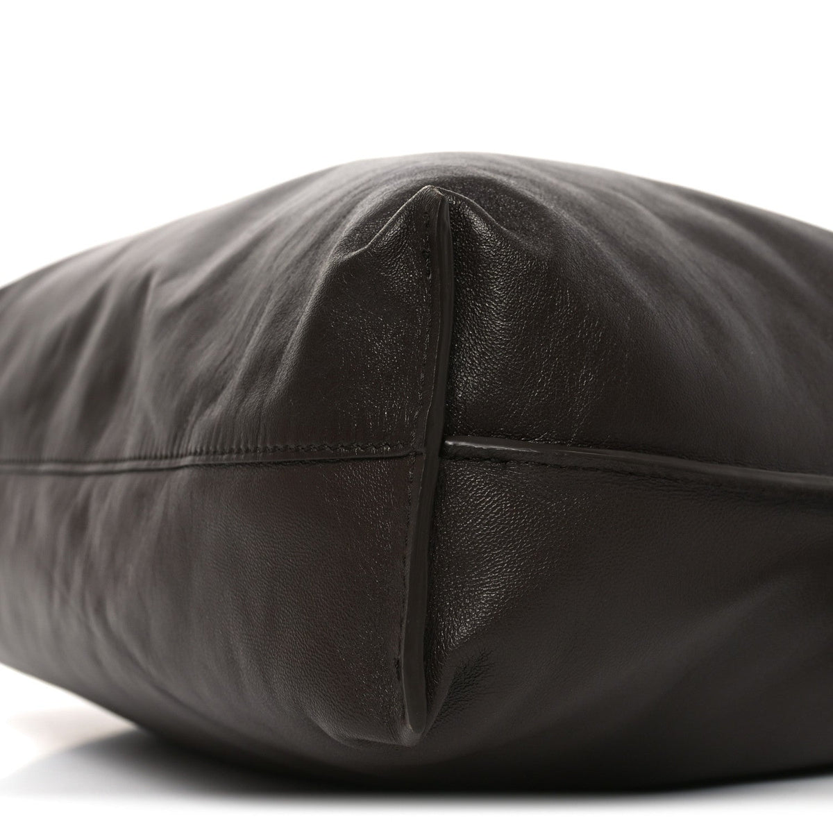Calfskin Flamenco Puffer Knot Bag Dark Brown