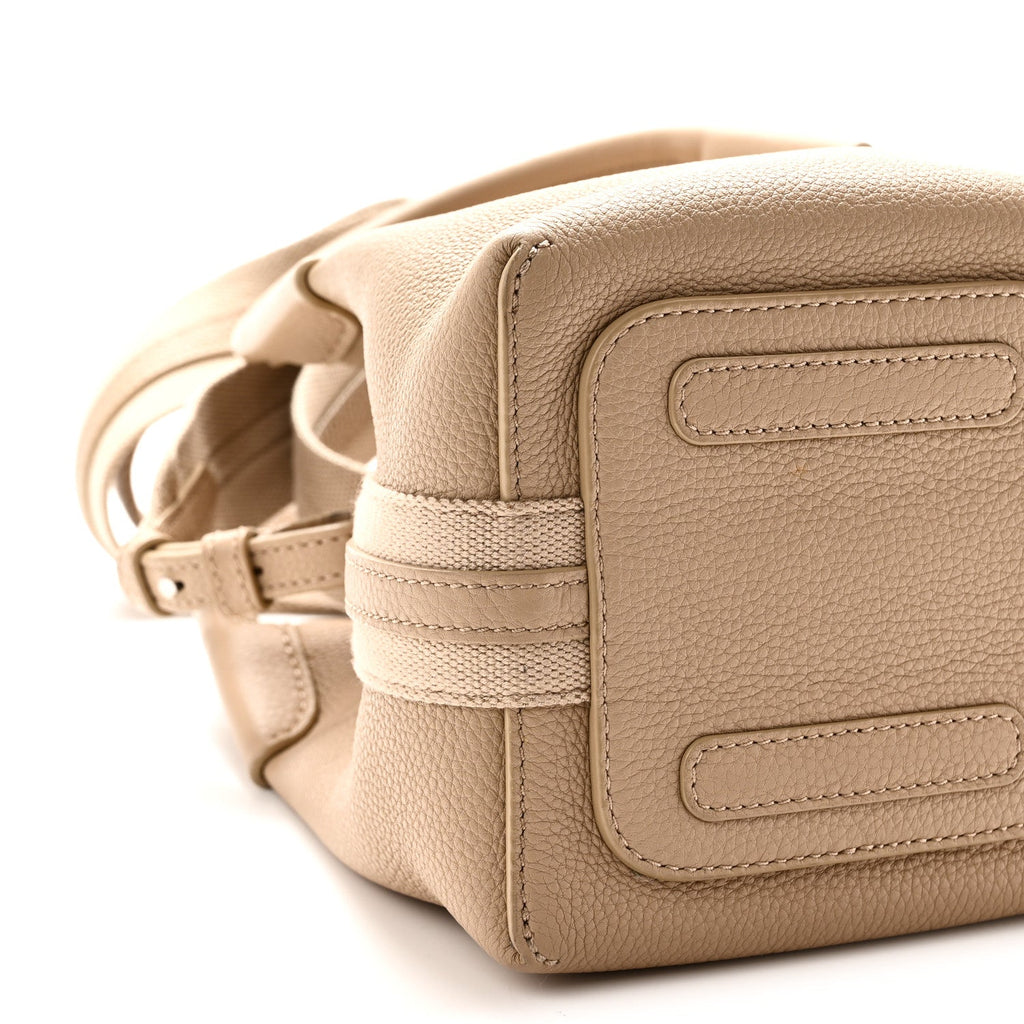Grained Calfskin Micro Bale Bag Light Mastic