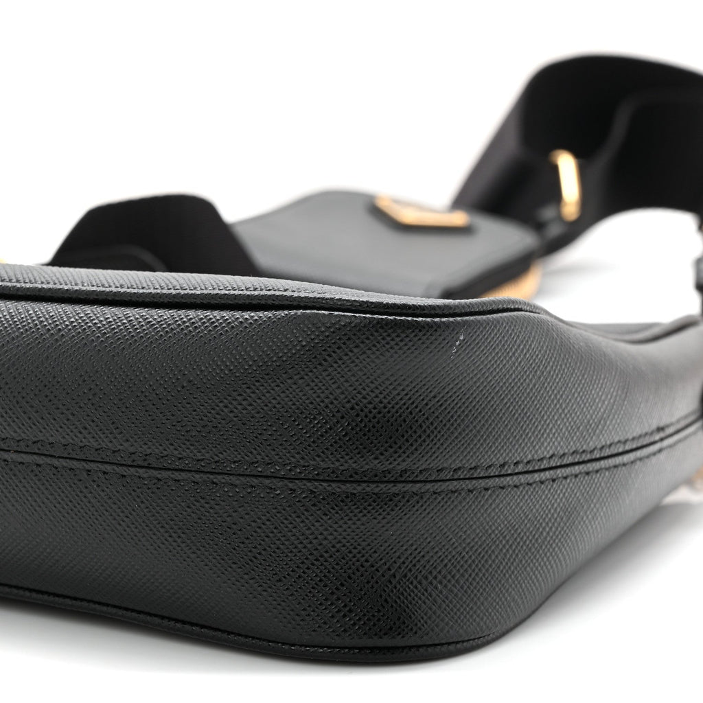 Saffiano Lux Re-Edition 2005 Shoulder Bag Black