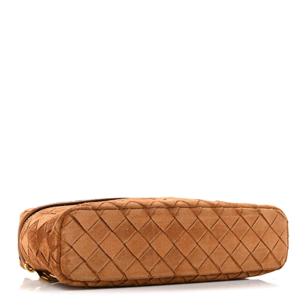 Suede Intrecciato Bang Bang Vanity Case Amber
