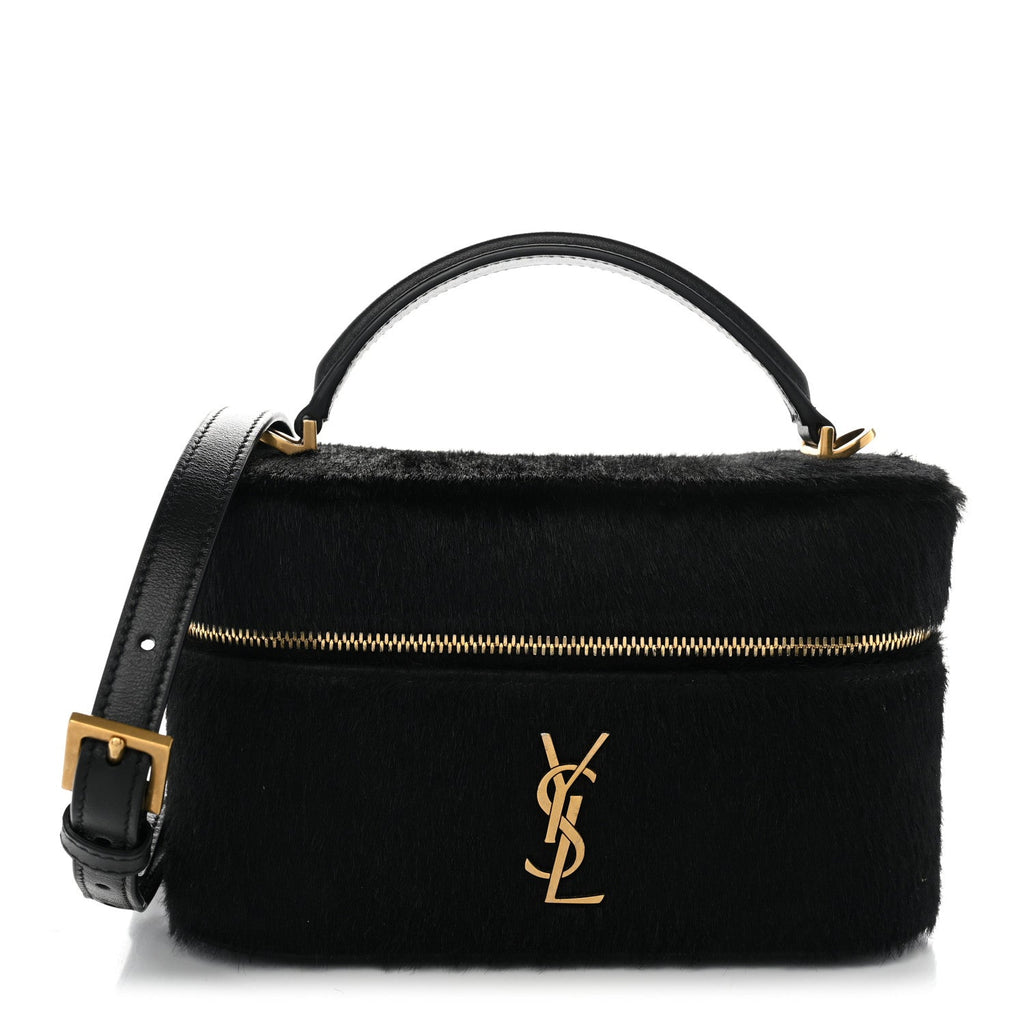 Pony Hair Mini Gaby Vanity Case Black