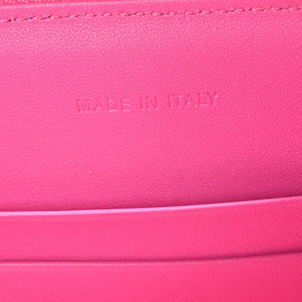 Calfskin CD Signature Oval Crossbody Camera Bag Rani Pink