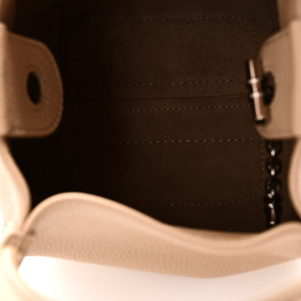 Grained Calfskin Micro Bale Bag Light Mastic