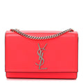 Patent Grain de Poudre Small Monogram Kate Satchel Neon Pink