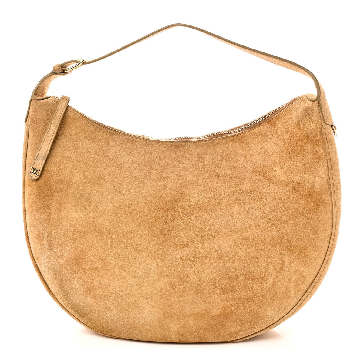 Suede Calfskin Large Lulu Shoulder Bag Beige