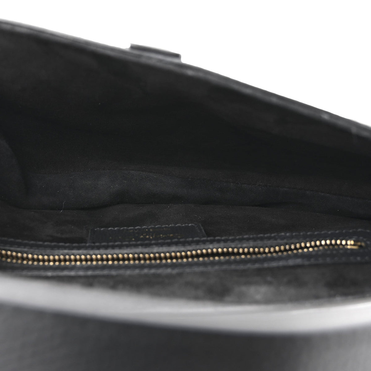 Grained Calfskin Saddle Bag Black