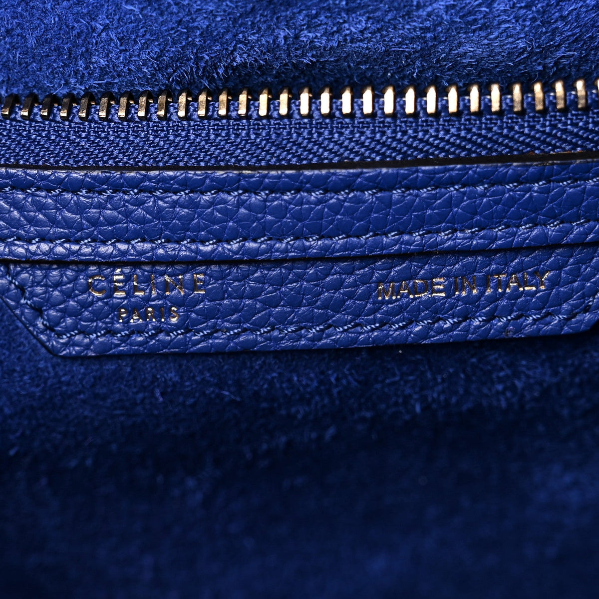 Drummed Calfskin Mini Luggage Indigo