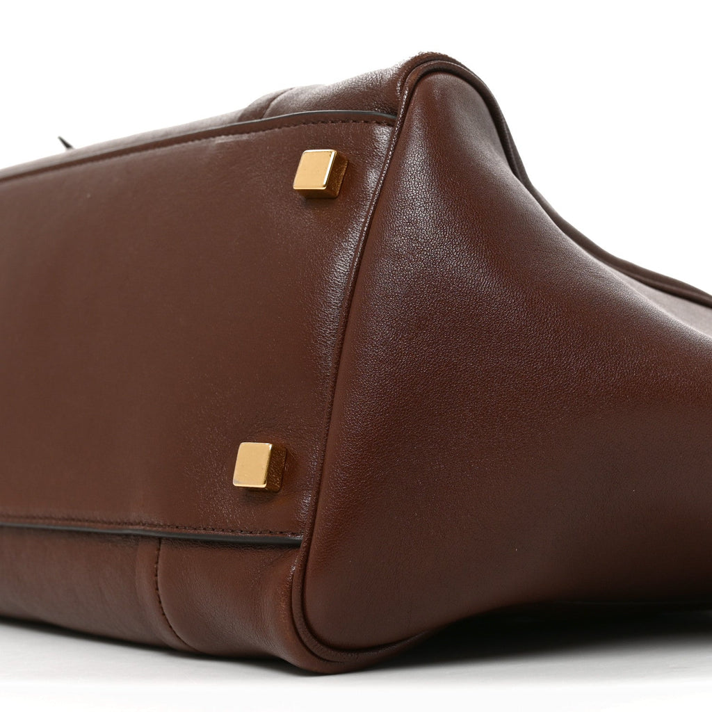 Supple Shiny Lambskin Medium Smiling New Luggage Brick