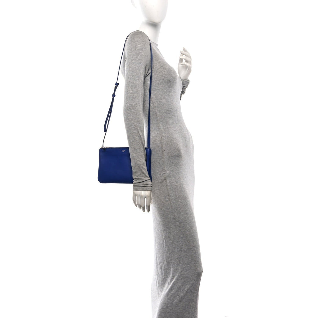 Lambskin Small Trio Crossbody Bag Indigo