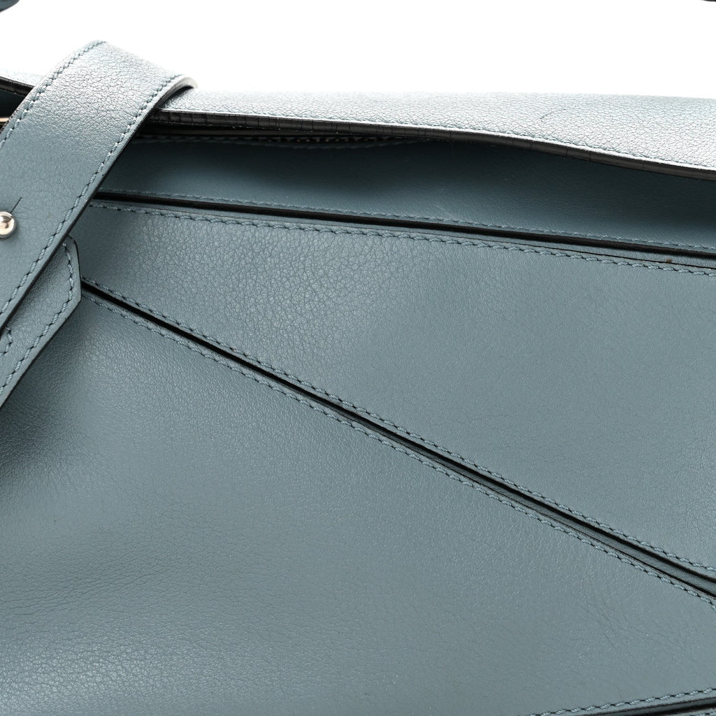 Calfskin Small Puzzle Bag Stone Blue