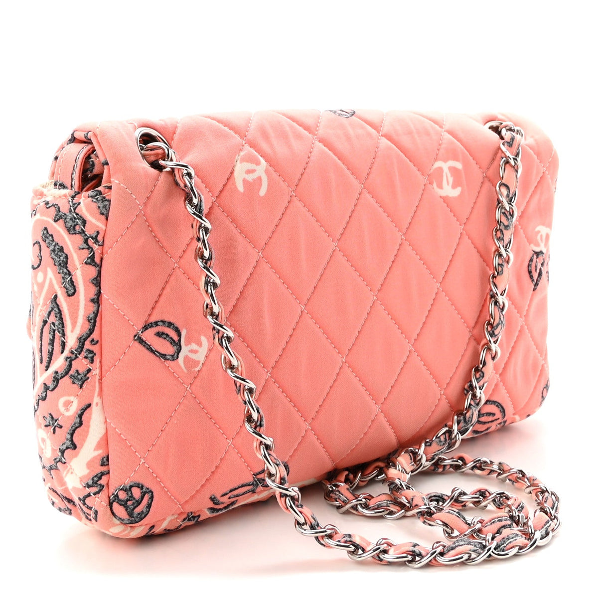 Cotton Quilted Small Bandana Single Flap Pink