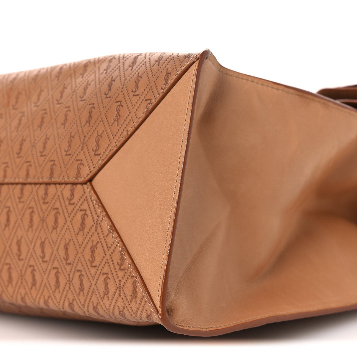 Calfskin Monogram Deli Paper Bag Vintage Beige