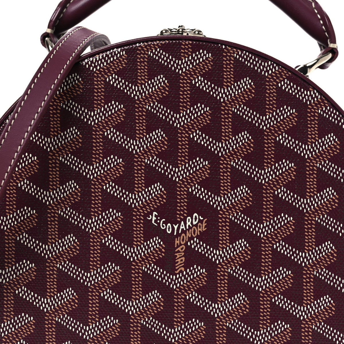 Goyardine Alto Hatbox Burgundy